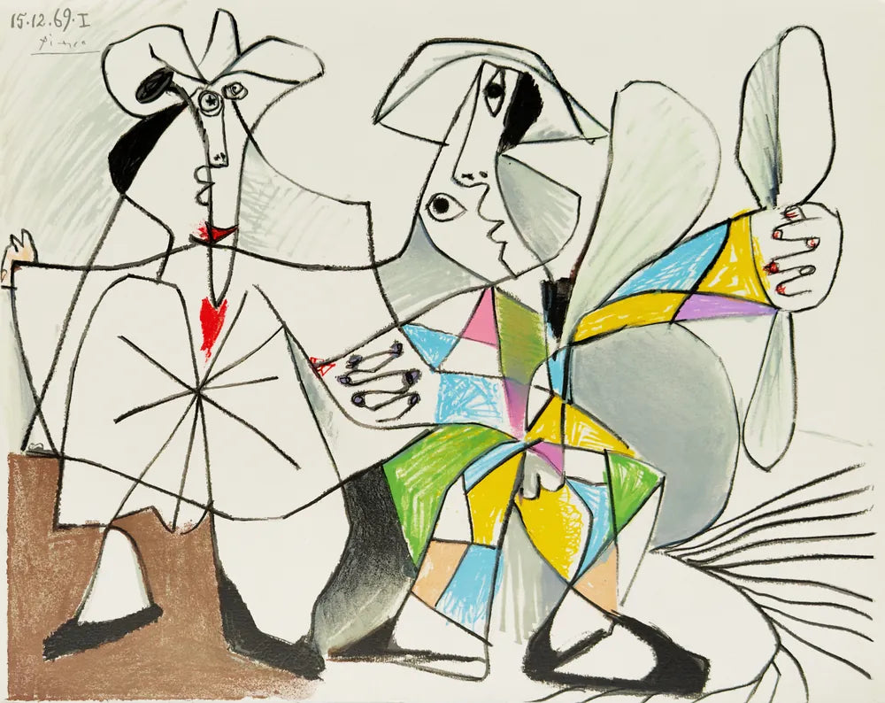 Pablo PICASSO, "Au Baiser d'Avignon - Arlequin", 1972 (d'après)