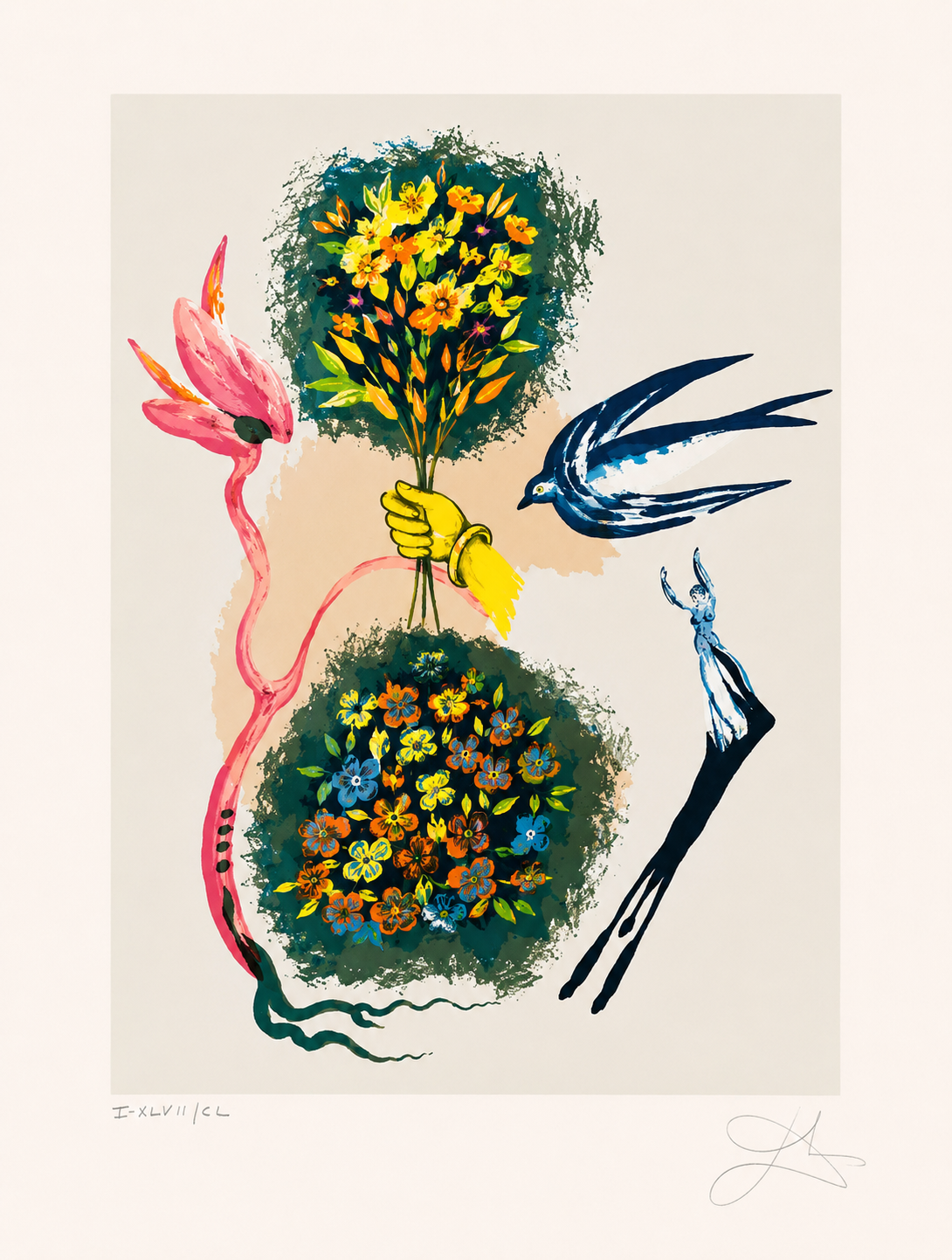 Salvador DALI, "Apparition de la Rose - Tarot", 1977