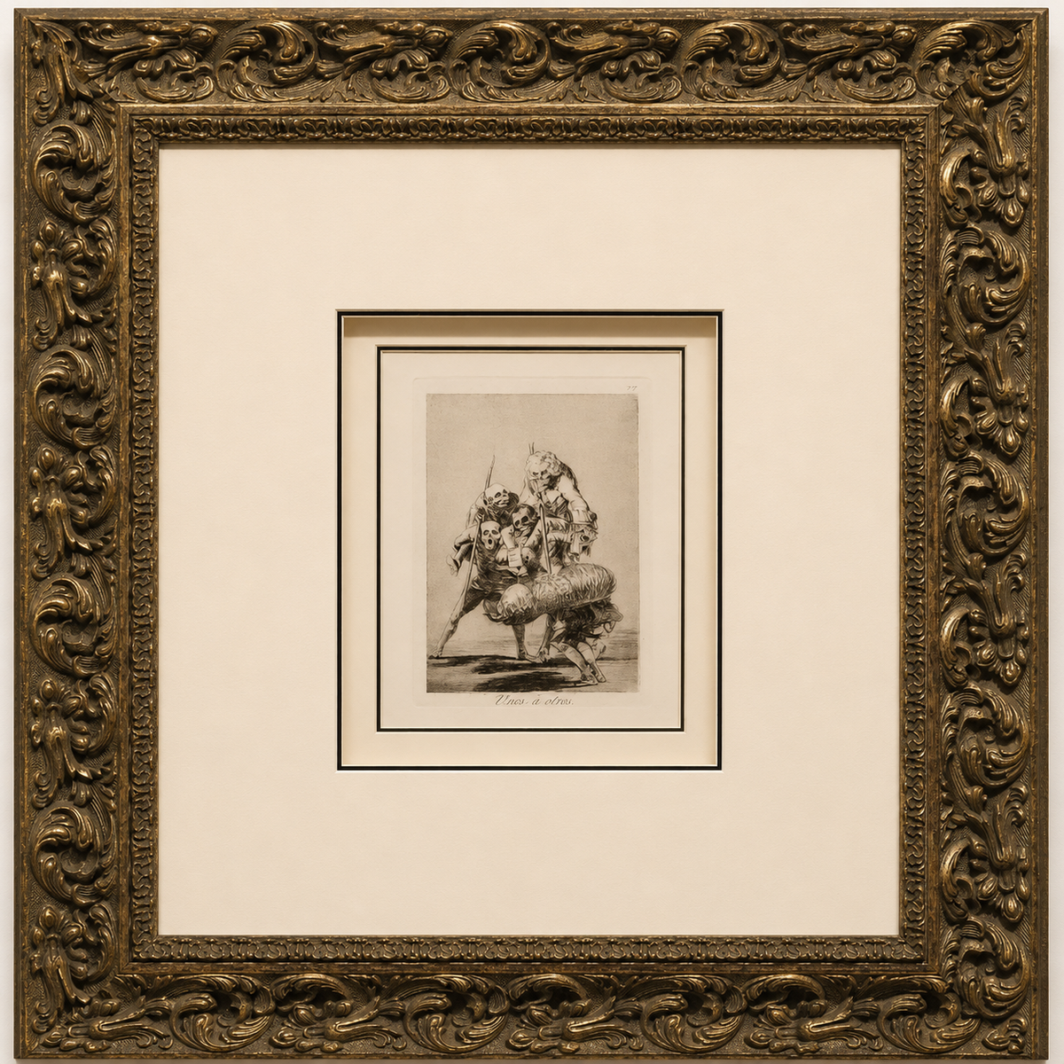 Francisco de GOYA, "Unos à otros - Les Caprices", 1799