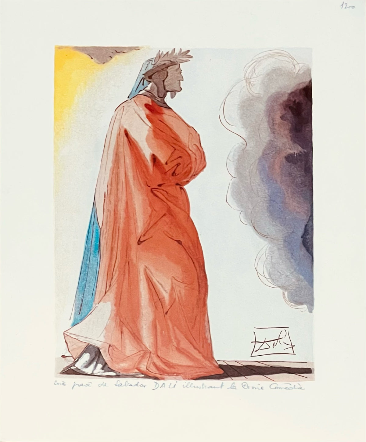 Salvador DALI, "Divine comédie - Paradis 01 - Dante", 1960