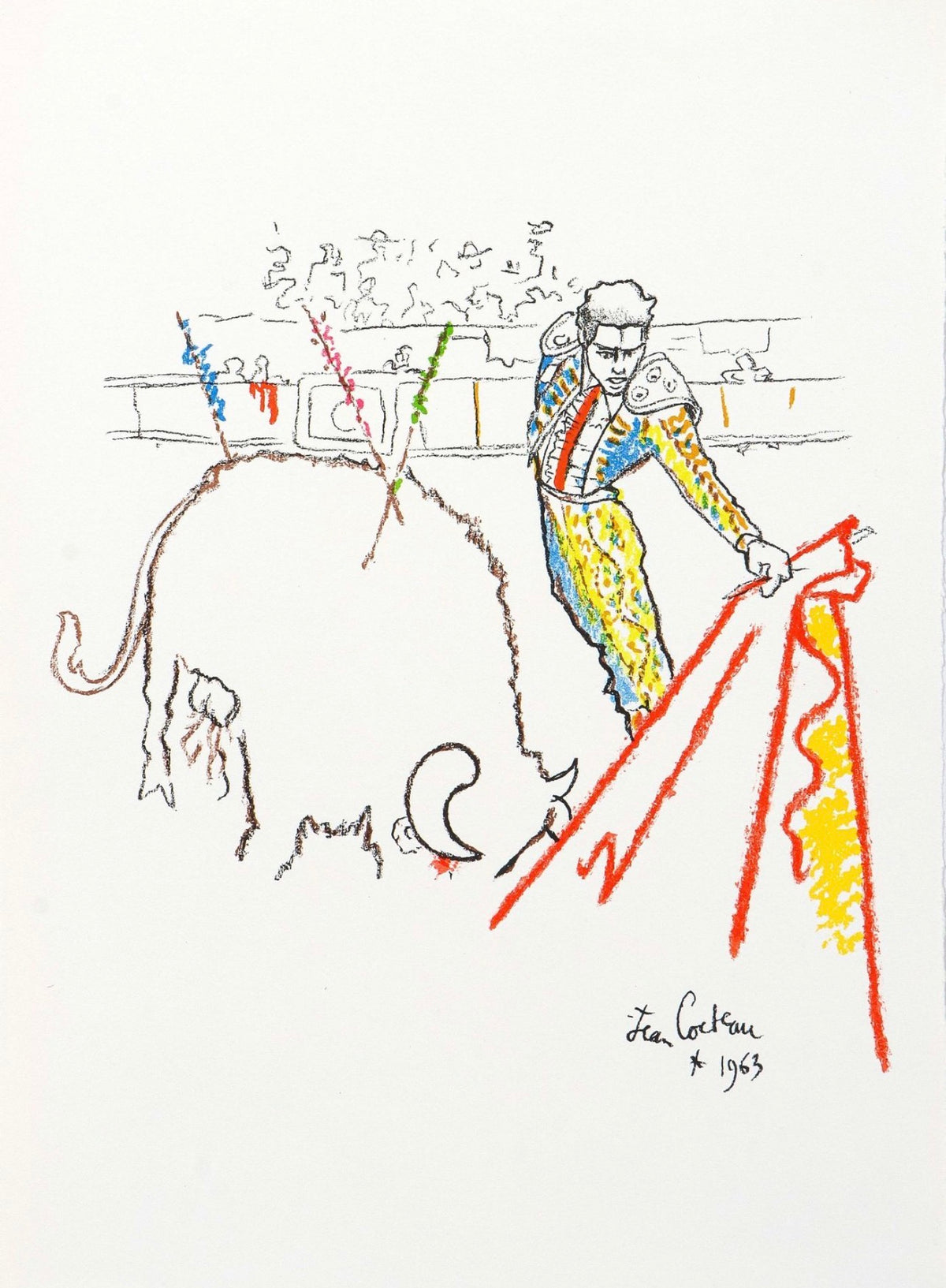 Jean COCTEAU, "Taureaux - Veronica", 1965