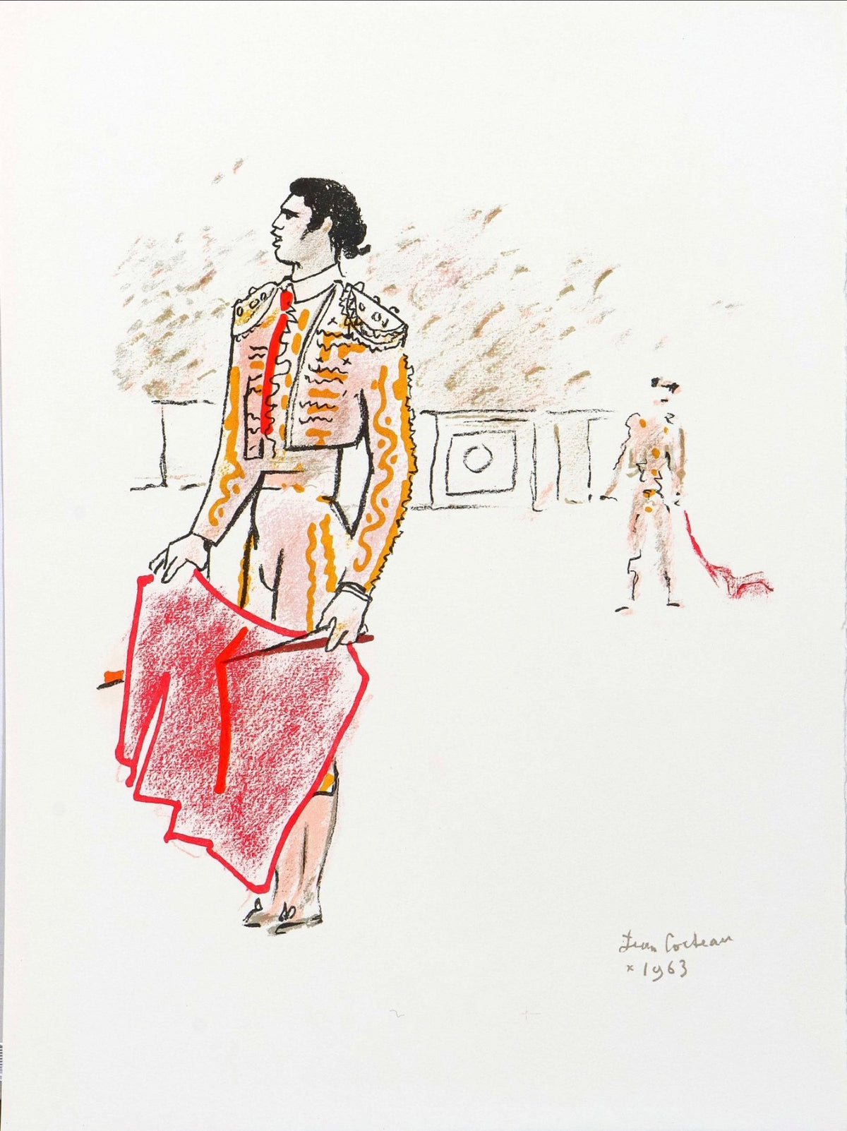 Jean COCTEAU, „Taureaux – Banderilles de feu“, 1965