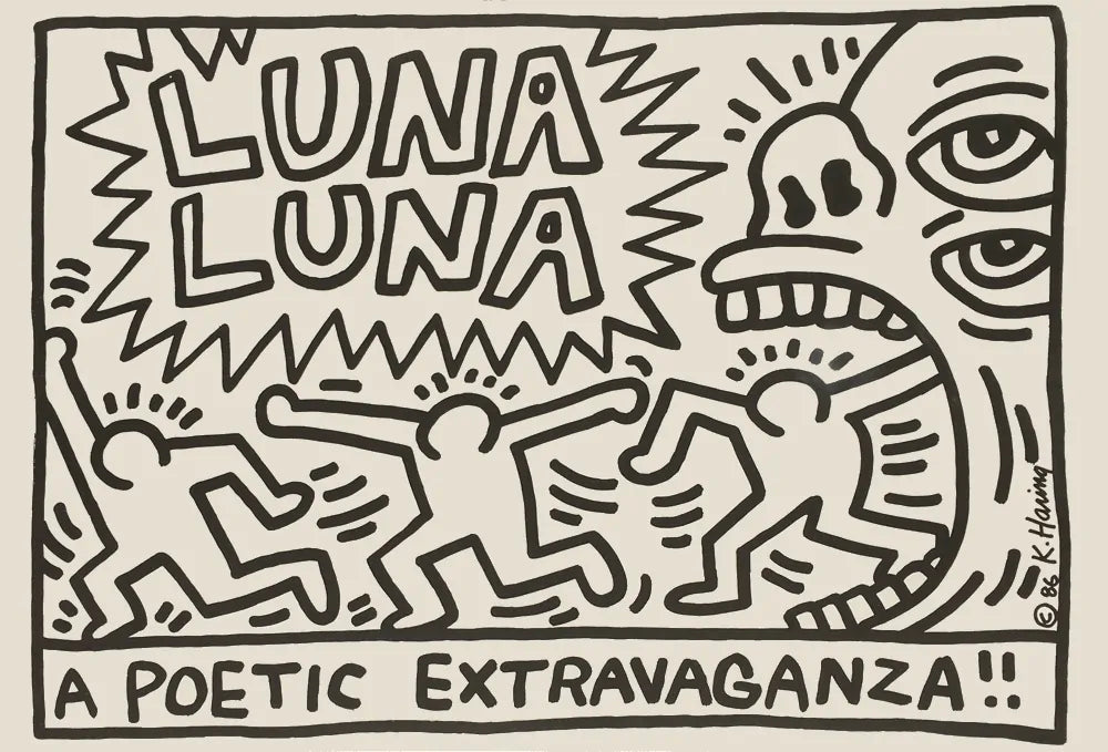 Keith HARING, "Luna Luna - Hamburg Sommer 1987", 1986