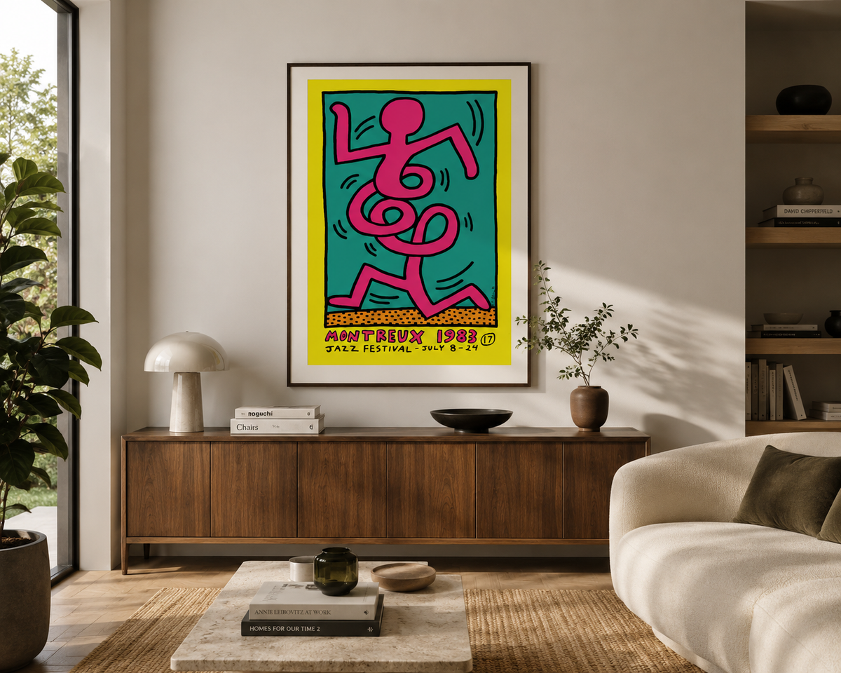 Keith HARING, "Jazz festival 83 (Pink)", 1983
