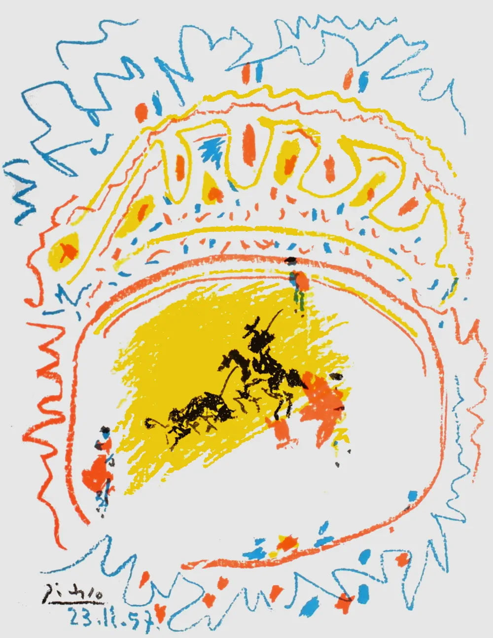 Pablo PICASSO, "XXe siècle - Le Petite Corrida", 1957
