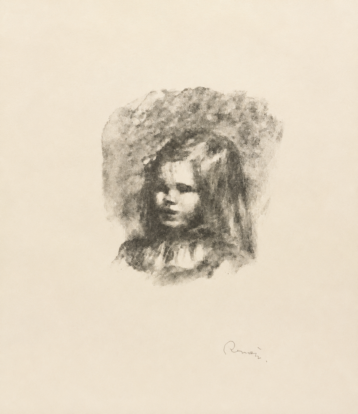 Pierre-Auguste RENOIR, "Claude Renoir, tourné à gauche", 1904